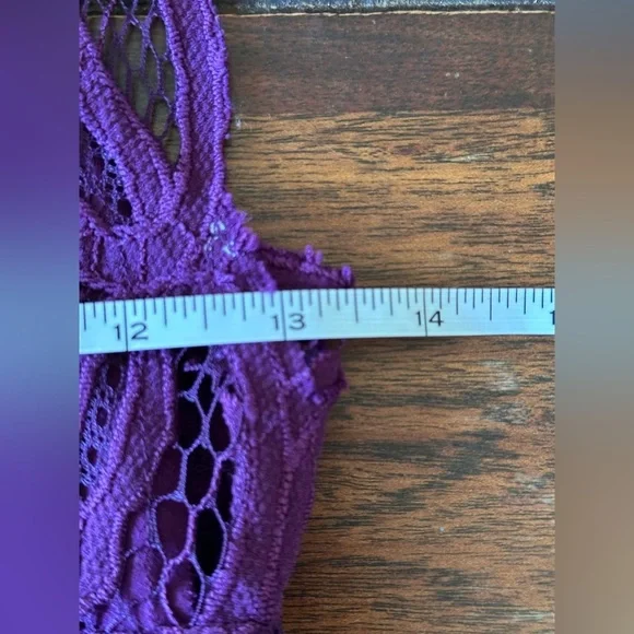 Free People FP One Purple Crochet Lace Maxi Dress Boho Festival Small - Picture 8 of 10